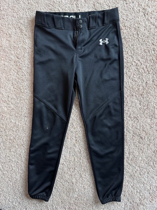 Under Armour Other - UA Boys Size YM Black Baseball Pants - Elastic Ankle - Practice Condition